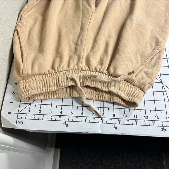 We Wore What Active Women's Classic Sweatpants Tan Sm High Rise Relaxed Joggers - Picture 9 of 14